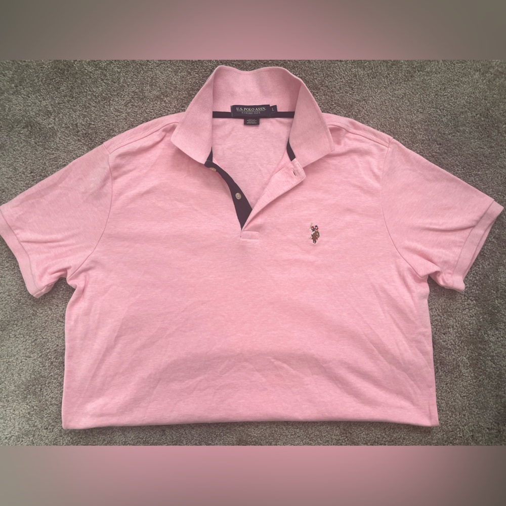 U.S. Polo Assn. Light Pink Polo with Embroidered Logo